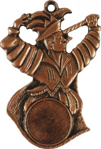 MTL256 Carnavalmedaille Prins goud Hoog 8,5 cm